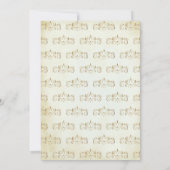 ヴィンテージ素朴クリーム金ゴールドイスラム結婚教徒 招待状 (裏面)