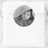 ヴィンテージ素朴クロスバプテスマ写真を持つ木材 ラウンドシール (バッグ)