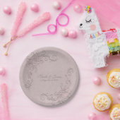 ヴィンテージ素朴グラマーエレガントバラコー結婚ナー ペーパープレート (パーティー)