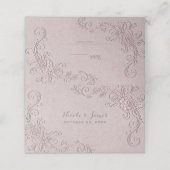 ヴィンテージ素朴グラマーエレガントバラ結婚のテーブル プレイスカード (外部開封)