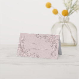 ヴィンテージ素朴グラマーエレガントバラ結婚のテーブル プレイスカード