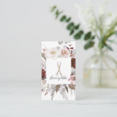 ヴィンテージ素朴グラムボタニカルフローラ美容師 名刺 (スタンド正面)