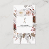 ヴィンテージ素朴グラムボタニカルフローラ美容師 名刺 (裏面)