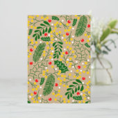 ヴィンテージ素朴グリーンリーホリーベリークリスマス シーズンカード (スタンド正面)