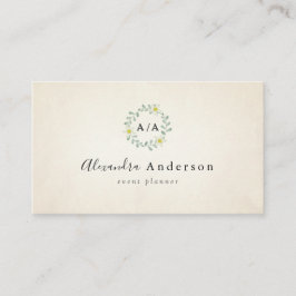 ヴィンテージ素朴グリーンリーリースブラックビジネスカード 名刺