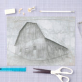 ヴィンテージ素朴グレイBarnテクスチャ 薄葉紙 (クラフト)