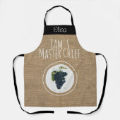 ヴィンテージ素朴グレープジャムパーソナライズされたエプロン エプロン (正面)