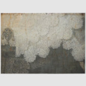 ヴィンテージ素朴グレーレースデク動揺してページ 薄葉紙 (正面)