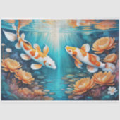 ヴィンテージ素朴コイ魚の切り離し 薄葉紙 (正面)