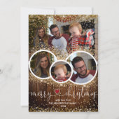 ヴィンテージ素朴コラージュクリスマスファーム シーズンカード (正面)