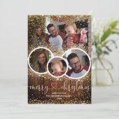 ヴィンテージ素朴コラージュクリスマスファーム シーズンカード (スタンド正面)