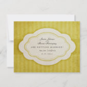 ヴィンテージ素朴ゴールデンイエローザデイト セーブザデート (裏面)