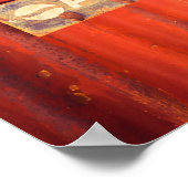 ヴィンテージ素朴サイン入りレトロ壁デコ ポスター (角)