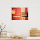 ヴィンテージ素朴サイン入りレトロ壁デコ ポスター (キッチン)