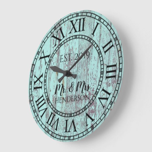 ヴィンテージ素朴シャビーシック動揺してアンティークカッコいい ラージ壁時計 (傾斜)