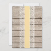 ヴィンテージ素朴シャワー招待状、ベビー又はブライダル 招待状 (裏面)