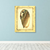 ヴィンテージ素朴シーシェル キャンバスプリント (インサイチュ (ウッドフロア))