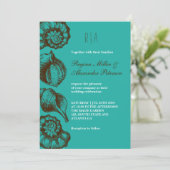 ヴィンテージ素朴シーセルビーチ結婚式招待状 招待状 (スタンド正面)