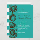 ヴィンテージ素朴シーセルビーチ結婚式招待状 招待状 (正面/裏面)