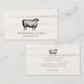 ヴィンテージ素朴シープバーンウッドファーム 名刺 (正面/裏面)