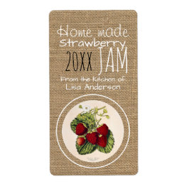 ヴィンテージ素朴ジャムパーソナライズされたラベル ラベル