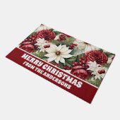 ヴィンテージ素朴スの花離れのパターン ドアマット (アングル)