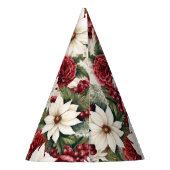 ヴィンテージ素朴スの花離れのパターン パーティーハット (裏面)