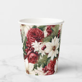 ヴィンテージ素朴スの花離れのパターン 紙コップ (裏面)