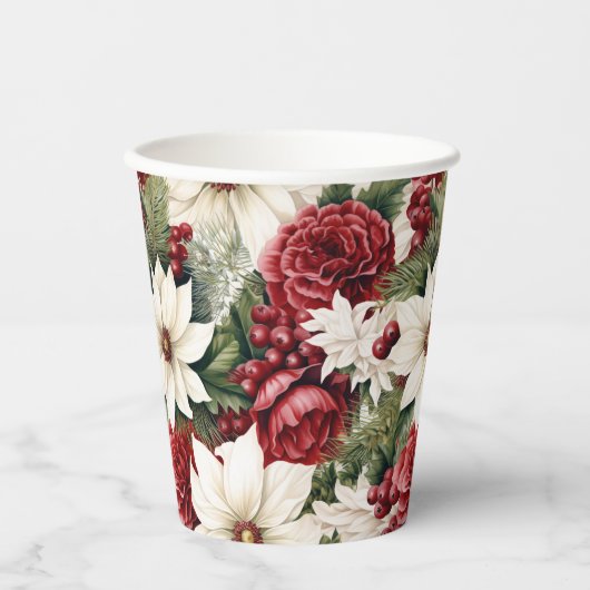 ヴィンテージ素朴スの花離れのパターン 紙コップ (正面)