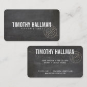 ヴィンテージ素朴スはっきりしたスタンプ付きロゴChalkboard II 名刺 (正面/裏面)