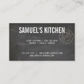 ヴィンテージ素朴スはっきりした・スタンプ付きロゴ・シャルボード 名刺 (裏面)