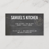 ヴィンテージ素朴スはっきりした・スタンプ付きロゴ・シャルボード 名刺 (裏面)