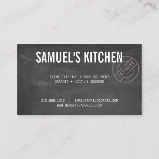 ヴィンテージ素朴スはっきりした・スタンプ付きロゴ・シャルボード 名刺 (裏面)