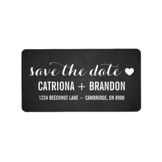 ヴィンテージ素朴スクリプト日付の保存住所 シール (正面)