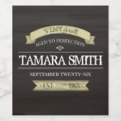 ヴィンテージ素朴スタイリッシュモダン ワインラベル (シングルラベル)