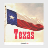 ヴィンテージ素朴スタイルテキサス州国旗のシール シール (シート)