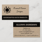 ヴィンテージ素朴スタイルロゴテンプレート手作りクラフト 名刺 (正面/裏面)