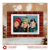 ヴィンテージ素朴スタイル車クリスマスフォトフラット シーズンカード