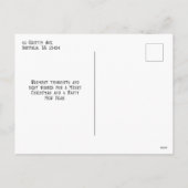 ヴィンテージ素朴スタイル4写真クリスマスフローラ シーズンポストカード (裏面)