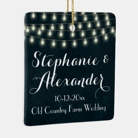 ヴィンテージ素朴ストリングラ結婚イトのキープス セラミックオーナメント (右)