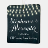 ヴィンテージ素朴ストリングラ結婚イトのキープス セラミックオーナメント (左)