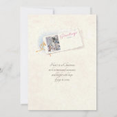 ヴィンテージ素朴スノーウィンターキストマスヴィレッジ シーズンカード (裏面)