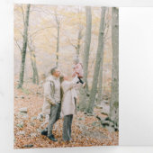 ヴィンテージ素朴スノーウィンターキストマスヴィレッジ 三つ折りカード (内部最初)