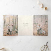 ヴィンテージ素朴スノーウィンターキストマスヴィレッジ 三つ折りカード (内部)