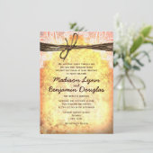 ヴィンテージ素朴タイポグラフィ結婚式招待状 招待状 (スタンド正面)