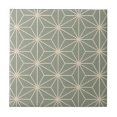 ヴィンテージ素朴ダスティグリーンセラミックタイル タイル (正面)