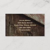 ヴィンテージ素朴ダークグレータンスカイバーンテクスチャ 名刺 (裏面)