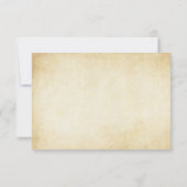 ヴィンテージ素朴ダークレッドのパリッシュ結婚羊飼い 出欠カード (裏面)