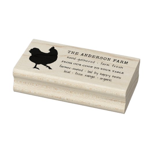 ヴィンテージ素朴チキンファミリーファーム卵カートン ラバースタンプ (スタンプ)