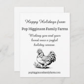 ヴィンテージ素朴チキンファーム シーズンカード (正面/裏面)